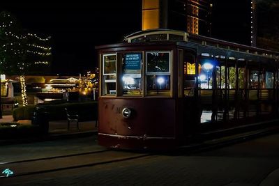 Illuminated city at night