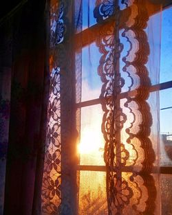 Sun shining through trees