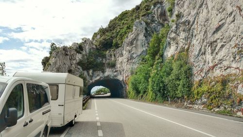 Road passing through mountains