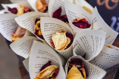 Close-up of food on table