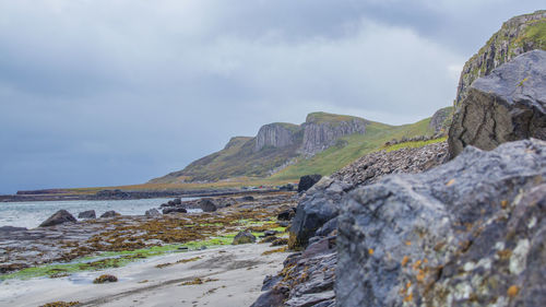 View of rocks at coast