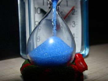Close-up of christmas decoration on table