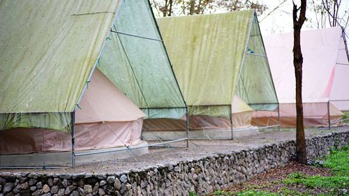 Clothes drying on tent