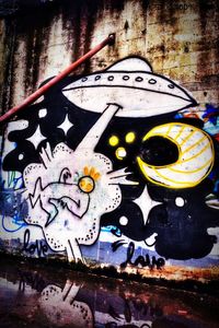 Close-up of multi colored wall