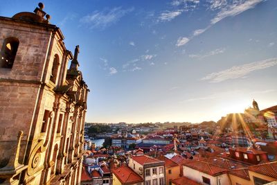 Aerial view of buildings in city