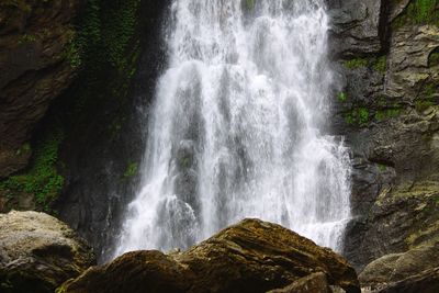 Scenic view of waterfall