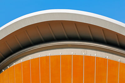 Low angle view of building against clear sky