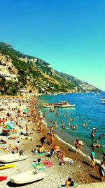 View of swimming pool at beach