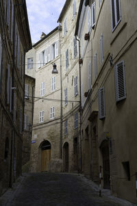 Low angle view of buildings in city