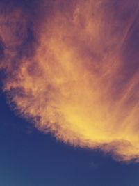 Low angle view of clouds in sky