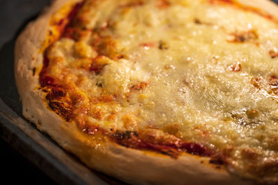 Close-up of pizza on table