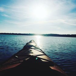 Scenic view of calm lake against sky