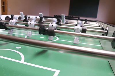 Close-up of pipes on table