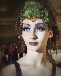 Close-up portrait of young woman