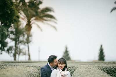 Portrait of a smiling young couple