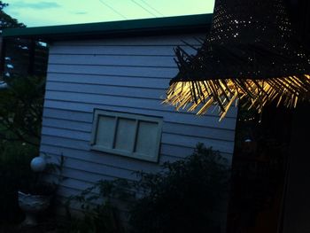 Low angle view of house against sky