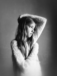 Portrait of young woman