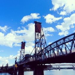 Low angle view of bridge against sky