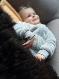 Close-up of baby sleeping