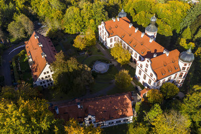 High angle view of townscape