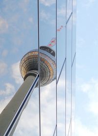 Low angle view of tower against sky