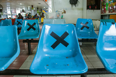Close-up of road signs