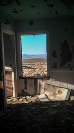 Interior of abandoned building