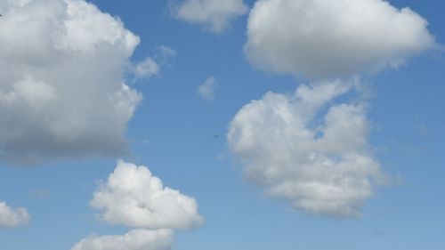 Low angle view of cloudy sky