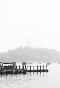 Pier in sea