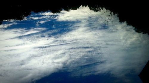 Low angle view of cloudy sky