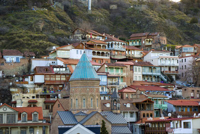 Tbilisi old town and city center view and landscape, georgia.