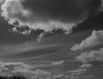 Low angle view of cloudy sky