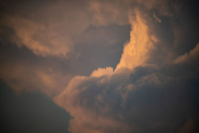 Low angle view of sky during sunset