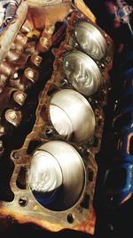 Close-up of machine against white background