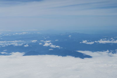 Aerial view of clouds over landscape