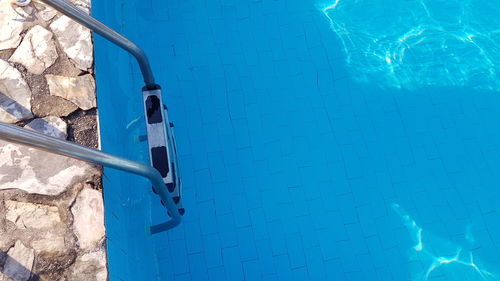 High angle view of swimming pool