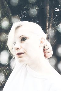 Close-up portrait of young woman