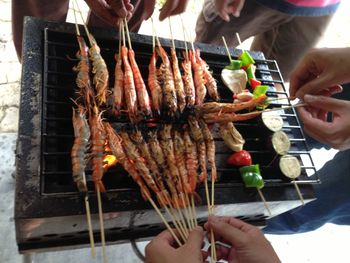 Cropped image of man preparing food