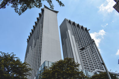 Low angle view of buildings against sky