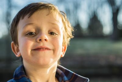 Close-up portrait of boy