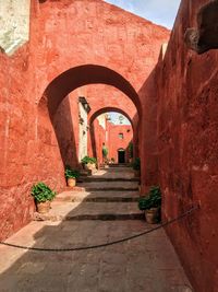 Narrow alley amidst old buildings