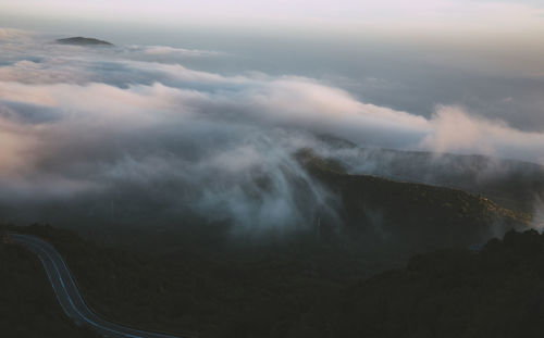 Aerial view of mountains