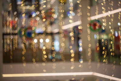 Defocused image of illuminated road