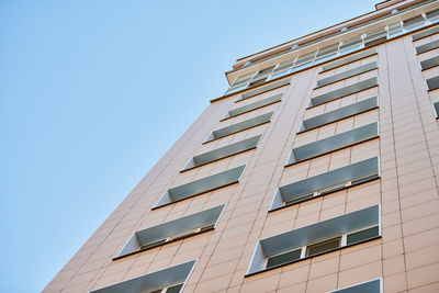 Low angle view of building against clear sky