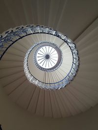 Low angle view of spiral staircase 