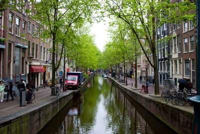 Canal in city