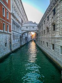 Canal amidst buildings in city