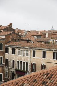 Houses against clear sky