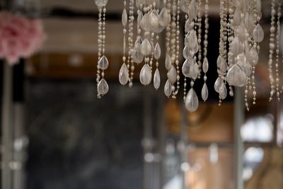 Close-up of chandelier