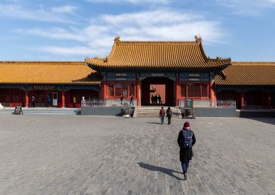 Low angle view of historical building against clear sky